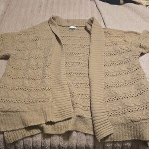 Sonoma Tan Open-Front Cardigan